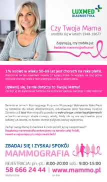 Zrobiłaś już mammografię? Zapraszamy na bezpłatną mammografię 